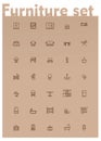 Vector domestic furniture icon set