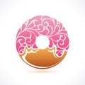 Vector donut icon logo Royalty Free Stock Photo