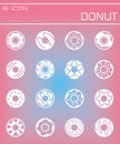 Vector Donut icon set Royalty Free Stock Photo