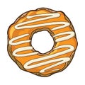 Vector donut isololated on white background Royalty Free Stock Photo
