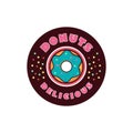 vector donuts logo template white background