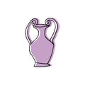 vector doodle ancient Greek vases or pottery on white background Royalty Free Stock Photo