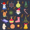 Bundle christmas theme collection design vector