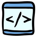 Vector Doodle Code Icon