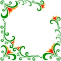 Vector doodle flowers frame Royalty Free Stock Photo