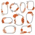 Vector doodle frames collection Royalty Free Stock Photo