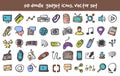 Vector doodle gadget icons set