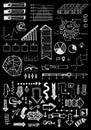 Vector doodle hand drawn infographic set Royalty Free Stock Photo