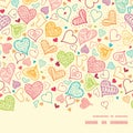 Vector doodle hearts heart silhouette pattern