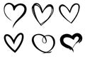 Vector Doodle Hearts