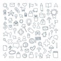 Vector Doodle Icons Set Royalty Free Stock Photo