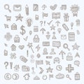 Vector Doodle Icons Set Royalty Free Stock Photo