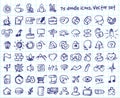 Vector doodle icons set