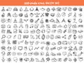 Vector doodle icons set Royalty Free Stock Photo