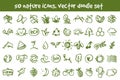 Vector doodle nature icons set Royalty Free Stock Photo