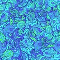 Vector doodle paisley pattern