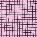 Vector doodle pattern in pink and black