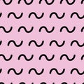 Vector doodle pattern in pink and black