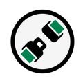 vector doodle seat belts icon, website icon