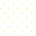 Vector doodle Star Seamless Pattern. Background of yellow crayon stars Drawn by Hand. Perfect for wrapping paper, fabric Royalty Free Stock Photo