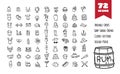Vector doodle style big icons set. Royalty Free Stock Photo
