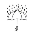 Vector doodle umbrella