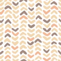 Vector doodle vertical chevron repeat pattern. Beige hand drawn seamless background.