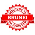 Vector Doodle of WELCOME TO COUNTRY BRUNEI . EPS8 .