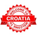Vector Doodle of WELCOME TO COUNTRY CROATIA . EPS8 . Royalty Free Stock Photo