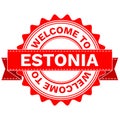 Vector Doodle of WELCOME TO COUNTRY ESTONIA . EPS8 .