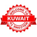 Vector Doodle of WELCOME TO COUNTRY KUWAIT . EPS8 .