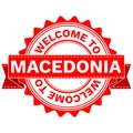 Vector Doodle of WELCOME TO COUNTRY MACEDONIA . EPS8 . Royalty Free Stock Photo