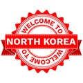 Vector Doodle of WELCOME TO COUNTRY NORTH KOREA . EPS8 .