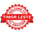 Vector Doodle of WELCOME TO COUNTRY TIMOR LESTE . EPS8 .