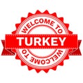 Vector Doodle of WELCOME TO COUNTRY TURKEY . EPS8 .