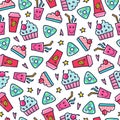 Vector doodles pattern