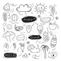 Doodles-summer Royalty Free Stock Photo