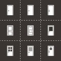 Vector door icon set