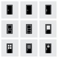 Vector door icon set