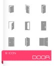 Vector door icon set