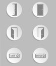 Vector Door icons, enter