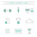 Vector doping control outline icons