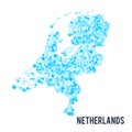 Vector dotted colorful map of Netherlands isolated on a white background