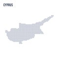 Vector dotted map of Cyprus isolated on white background . Royalty Free Stock Photo