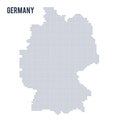 Vector dotted map of Germany isolated on white background .