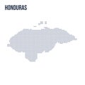 Vector dotted map of Honduras isolated on white background .