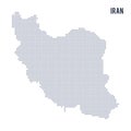 Vector dotted map of Iran isolated on white background .