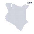 Vector dotted map of Kenya isolated on white background .
