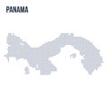 Vector dotted map of Panama isolated on white background . Royalty Free Stock Photo