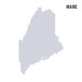 Vector dotted map State of Maine isolated on white background .